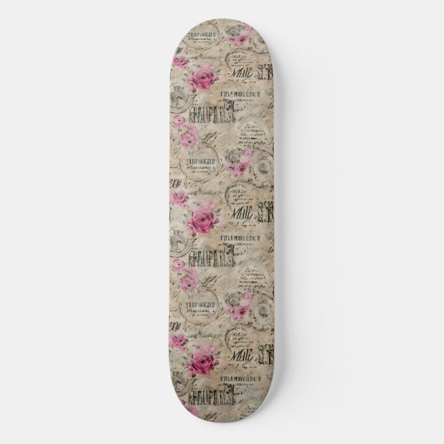En fransk efemär designserie 24 mini skateboard bräda 18,5 cm (Framsida)
