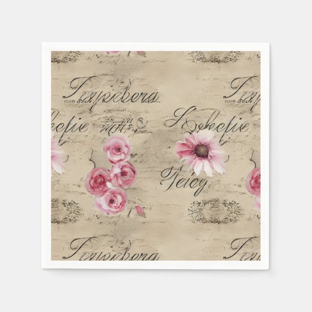 En Fransk Ephemera Design Series 20 Pappersservett (Framsidan)