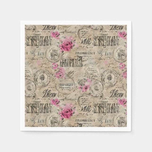 En Fransk Ephemera Design Series 24 Pappersservett (Framsidan)