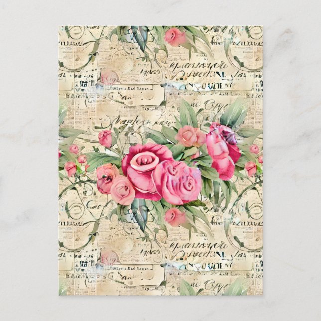 En Fransk Ephemera Design Series 26 Vykort (Framsida)