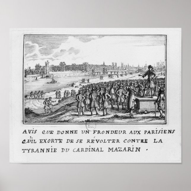 En fransk exhort från pariserna poster (Framsidan)