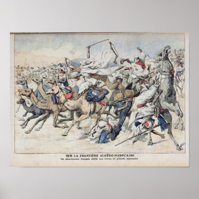En Fransk vid gränsen mellan Algero och Marocko Poster (Framsidan)
