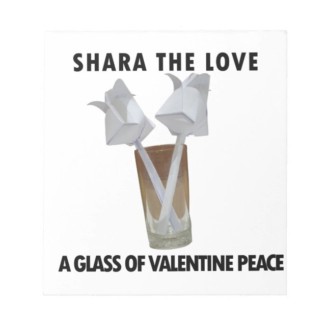 En fredlig Alla hjärtans dag i Romantik Anteckningsblock (Framsida)