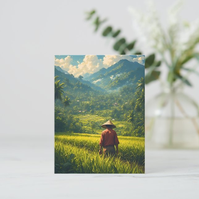 En fredlig skörd helg vykort (Stående Fram)