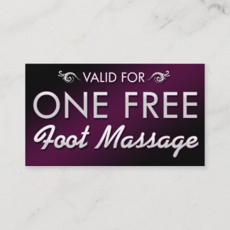 En fri fotmassage rabattkort
