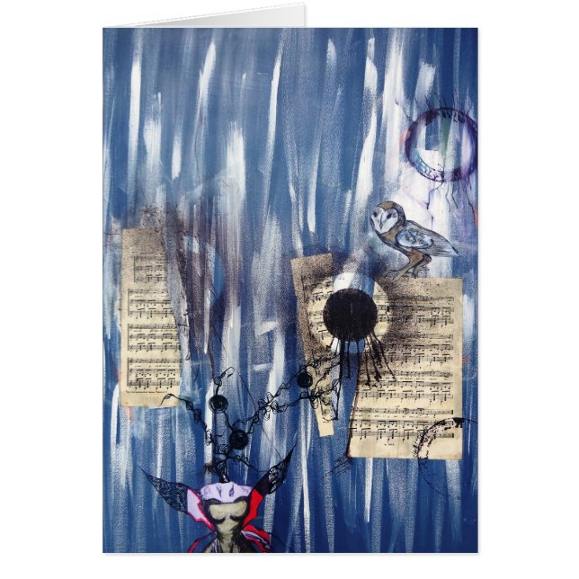 En fridfull tillhåll hälsningskort (Framsidan)