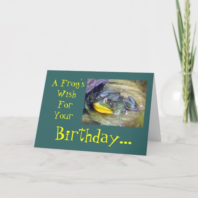En Frog'sWishForYour födelsedag… Kort (Framsida)