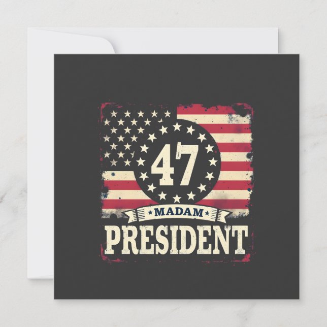 (EN) Fru talman! Amerikanska flagga 47 harris Walz (Framsida)