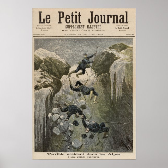 En fruktansvärd olycka i Alpernorna Poster (Framsidan)