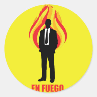 En Fuego Stickers Runt Klistermärke