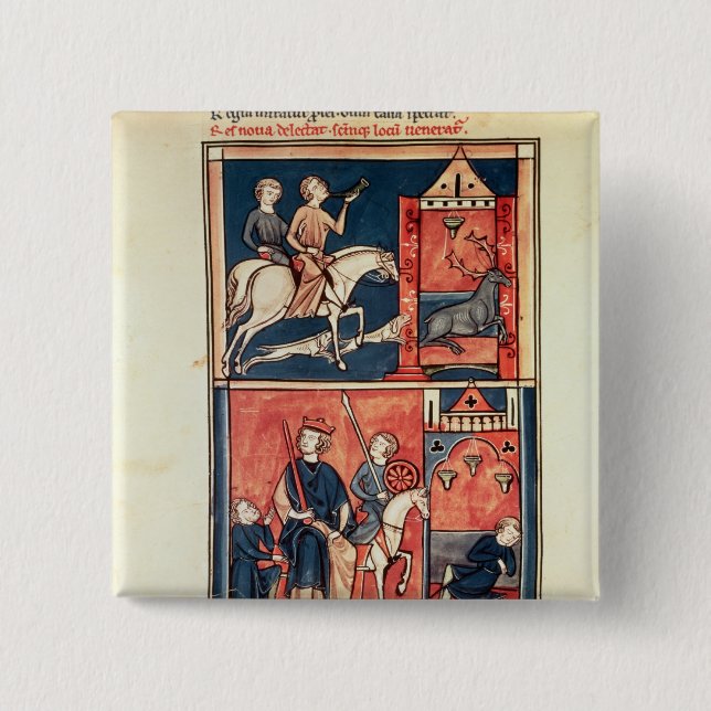 En fullvuxen hankronhjortjakt och en kung knapp (Framsida)