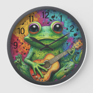 En Funky Frog Clock Stor Klocka