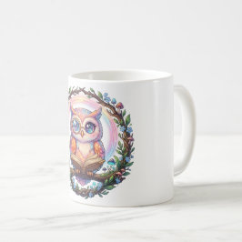En funky himmelsk uggla lärd mugg! kaffemugg
