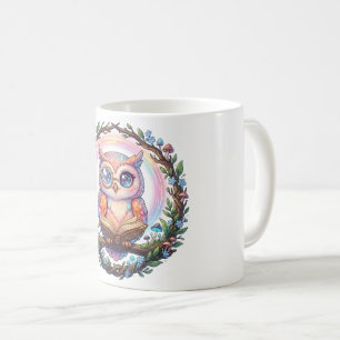 En funky himmelsk uggla lärd mugg! kaffemugg