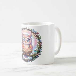 En funky himmelsk uggla lärd mugg! kaffemugg