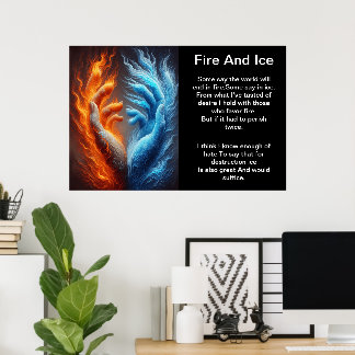 En fusion av brand och is poster