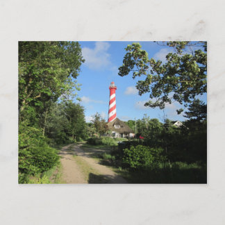 En fyr framför huset vykort