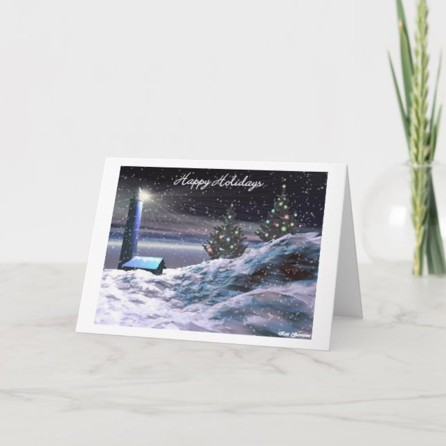 En fyr jul helgkort (Framsida)
