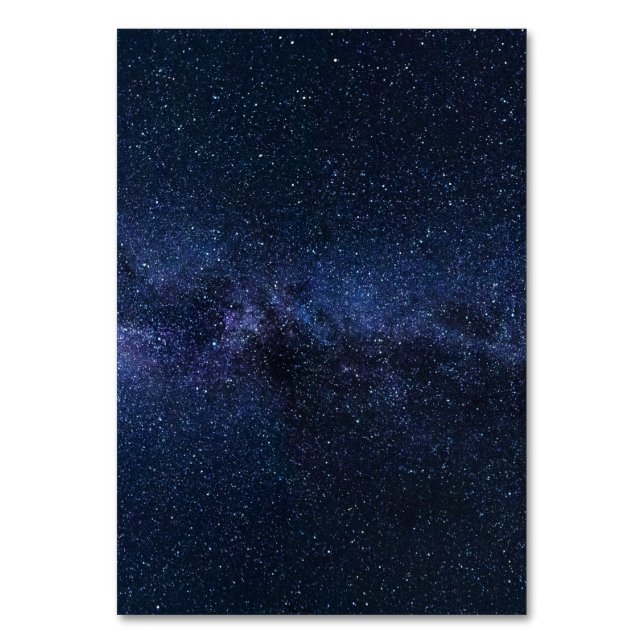 En galaxi av stjärnor på natten himlar bordsnummer (Framsidan)