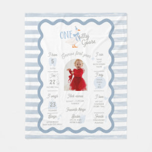 En galen gås pojke 1-årsjubileum fleecefilt