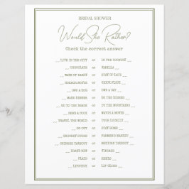 En GAME lakan av papper för en möhippa.