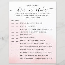 En GAME lakan av papper för en möhippa.