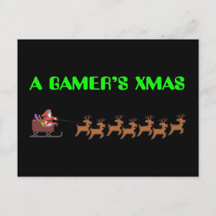 En gamers julafton helg vykort