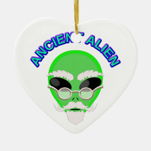En gammal Alien Julgransprydnad Keramik