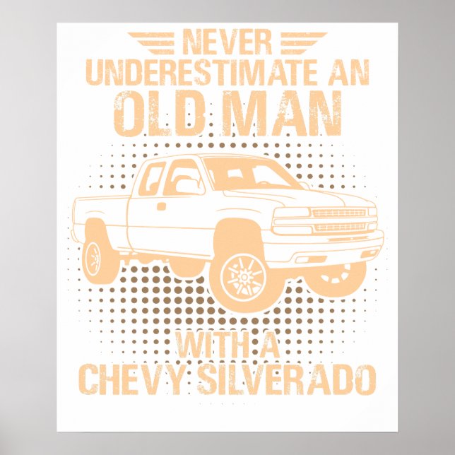 En gammal Chevrolet Silverado 2000 Poster (Framsidan)