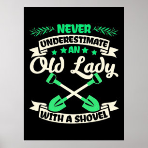 En gammal Dam-garden med stövel Poster