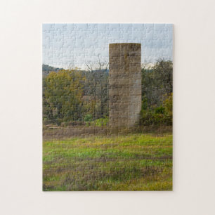 En gammal Farm Silo Jigszle Puzzle Pussel