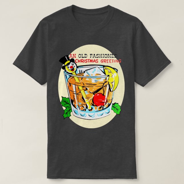 En gammal fashicken jul Hälsning T Shirt (Design framsida)
