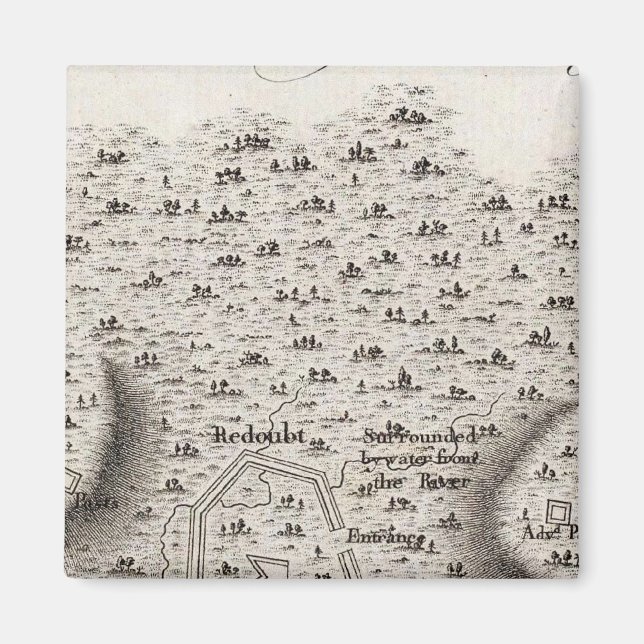 En gammal Fort-plan i delstaten Kentucky Magnet (Framsidan)