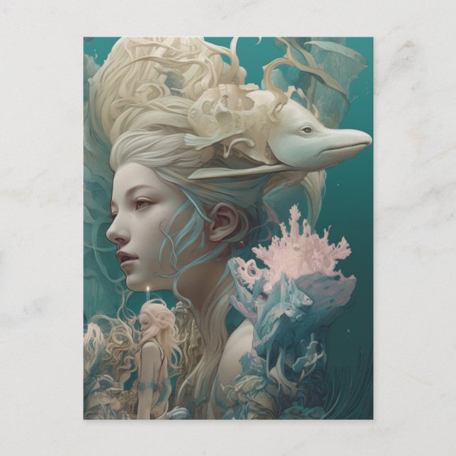 En gammal gudinna vykort (Framsida)