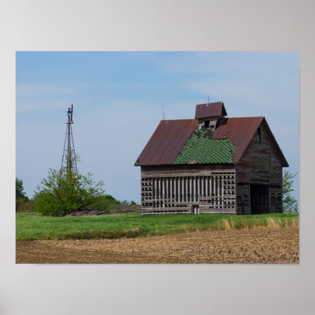 En gammal Illinois Barn Poster (Framsidan)