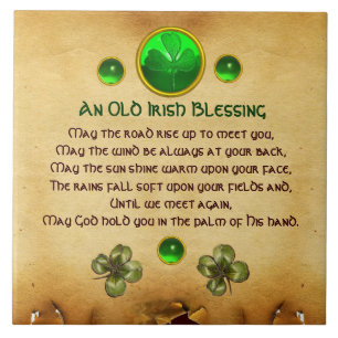 En gammal irländsk välsignelse kakelplatta