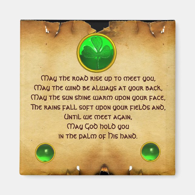 En gammal irländsk välsignelse magnet (Framsidan)