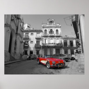En gammal korvett i gammal Havanna Poster