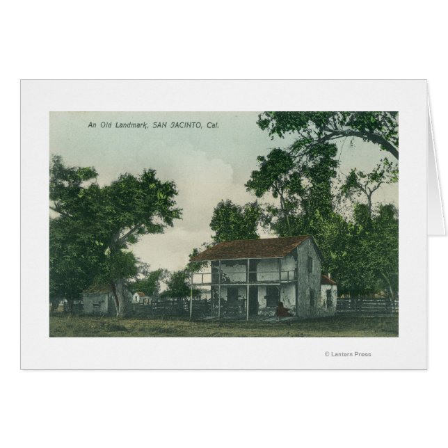 En gammal landmärkesscen hälsningskort (Framsidan Horizontal)