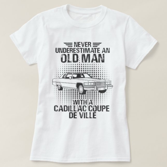 En gammal man Cadillac Coupe De Ville T Shirt (Design framsida)