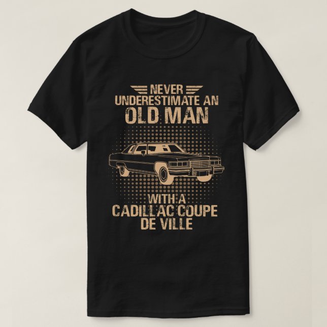 En gammal man Cadillac Coupe De Ville T Shirt (Design framsida)