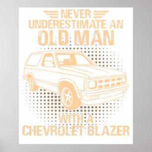 En gammal man Chevrolet Blazer 1989 Poster