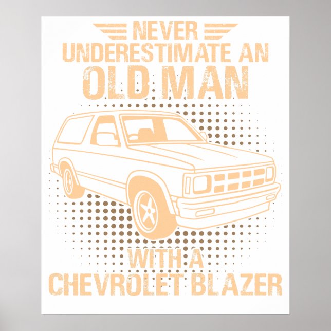 En gammal man Chevrolet Blazer 1989 Poster (Framsidan)