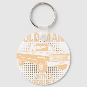 En gammal man Chevrolet C10 Silverado 1987 Nyckelring