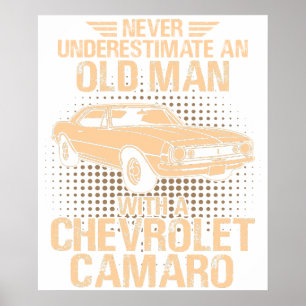 En gammal man Chevrolet Camaro 1966 Till 68 Poster