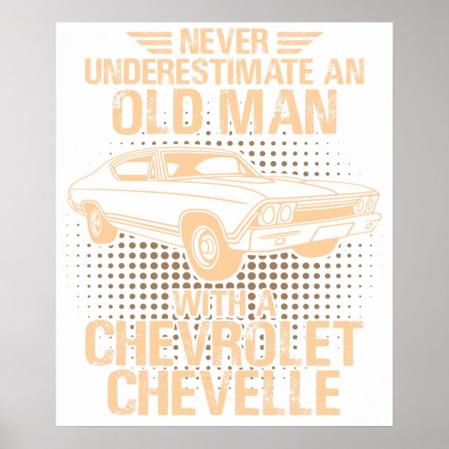 En gammal man Chevrolet Chevelle 1968 Poster (Framsidan)