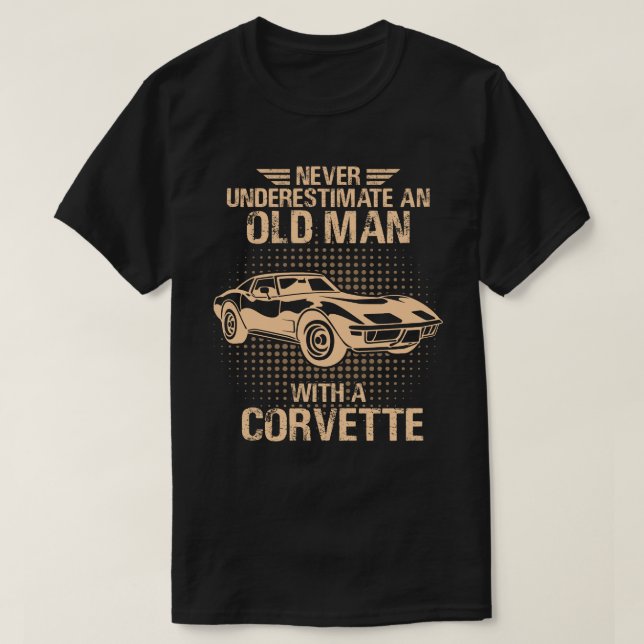 En gammal man Chevrolet Corvette 1979 C3 T Shirt (Design framsida)