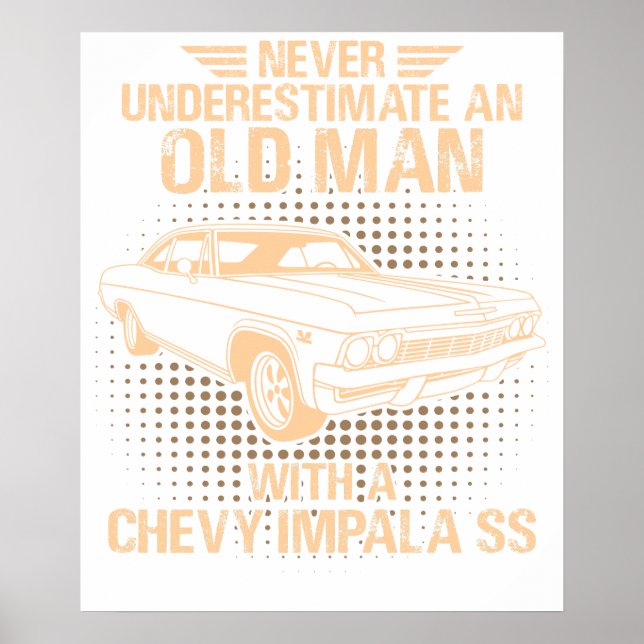 En gammal man Chevrolet Impala Ss 1965 Poster (Framsidan)