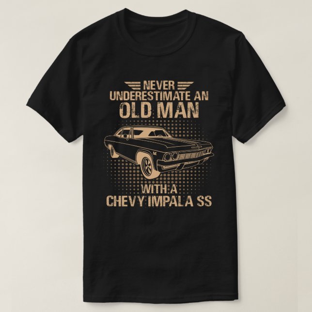 En gammal man Chevrolet Impala Ss 1965 T Shirt (Design framsida)