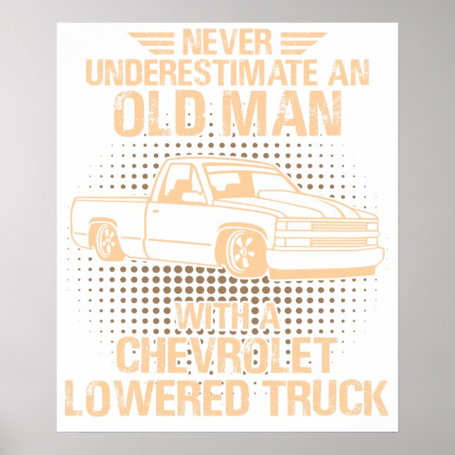 En gammal man Chevrolet sänkt lastbil vektor Poster (Framsidan)